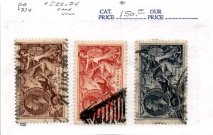 Great Britain, Postage Stamp, #222-224 Used, 1934 King George (AP)