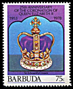 Barbuda 345a, MNH, St. Edward's Crown