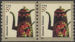 SC#3612 5¢ Toleware Coffeepot Pair (Reprinted 2012) MNH