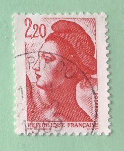 France 1985 Scott 1884 used - 2.20fr, Marianne de Gandon after Delacroix Liberty