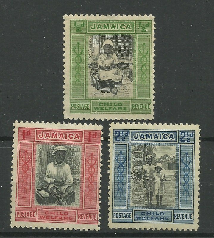 JAMAICA 1923 Set of 3 Child Saving League, Sg 107-107c, M/Mint. {B9-61} 