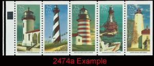 SC#BK171 25¢ Historic American Lighthouses Booklet: Plate #2 (1990) MNH