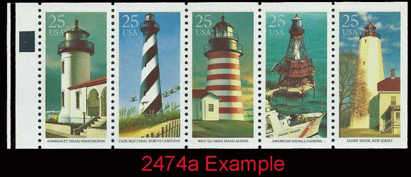 SC#BK171 25¢ Historic American Lighthouses Booklet: Plate #2 (1990) MNH