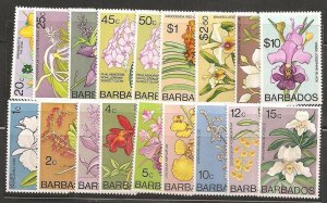 Barbados SC  396-411 MNH