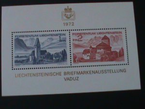 LIECHTENSTEIN--SC#505-  8TH STAMP SHOW LIBA'72-VADUZ-MNH S/S -VF-LAST ONE