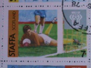 SCOTLAND-STAFFA-1978 WORL CUP SOCCER-ARGENTINA CTO SHEET VF-EST.$10