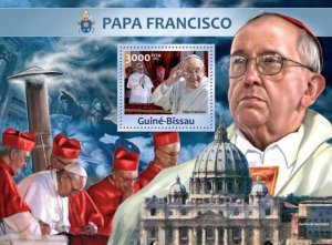 GUINE BISSAU 2013 SHEET POPE FRANCIS PAPA FRANCISCO POPES PAPES PAPAS gb13226b