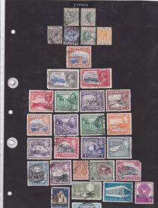 cyprus mounted mint+used stamps ref 11981