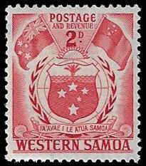 Western Samoa #205 Unused LH; 2p Western Samoa Seal (1952)