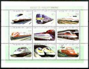 Senegal 1999 Railways of the World perf sheetlet containi...
