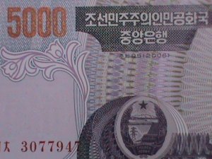 ​KOREA-2006 VERY OLD $5000-LEADER KIM II SUNG UN CIRCULATED-LAGREST CURRENCY