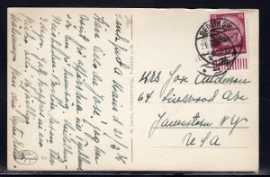 Germany Hindenberg 15pf Marginal Berlin to US 1936 b19