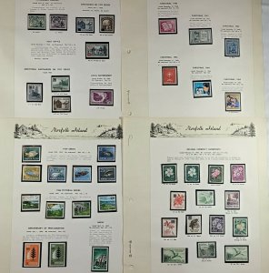 Norfolk Islands Stamp Collection All Safety Mounted In Faux Leather Binder 47-83