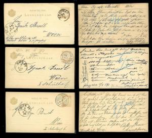 HUNGARY (60) Early Postal Cards All postally cancelled & used c1890s