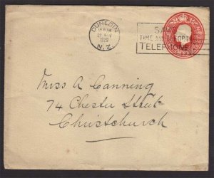 New Zealand KGV pre-stamp postal stationery 1929 cover