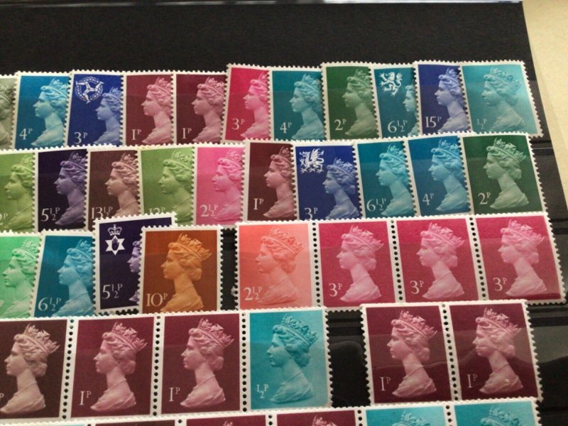 Great Britain & Regional Machins mint never hinged & mounted mint  stamps A13529