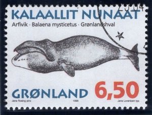 Greenland  #307  used  1996   whales   6.50k