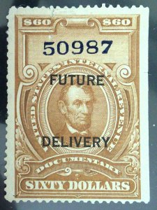 Scott #RC18 - $60 Brown - Lincoln - Unused - Future Delivery - Tear