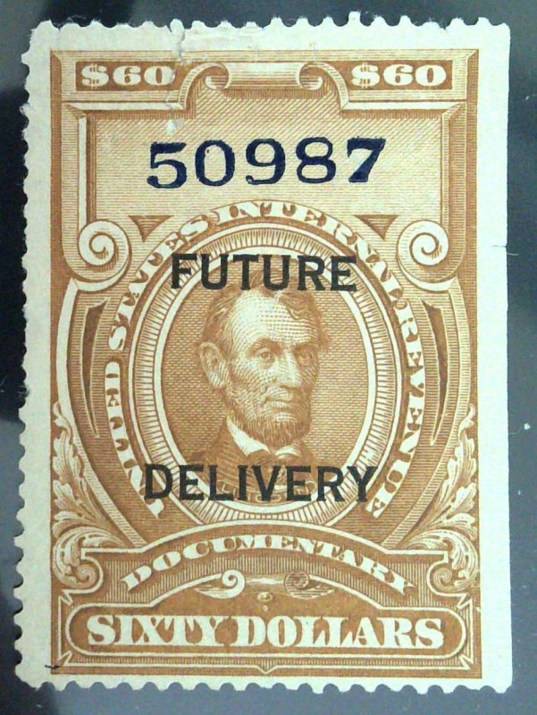 Scott #RC18 - $60 Brown - Lincoln - Unused - Future Delivery - Tear