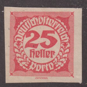 Austria J97 Postage Due Imperf 1920