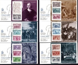 US FDC #2624 - #2629 Fleetwood Cachet Complete Set of 6 Chicago, IL Columbus