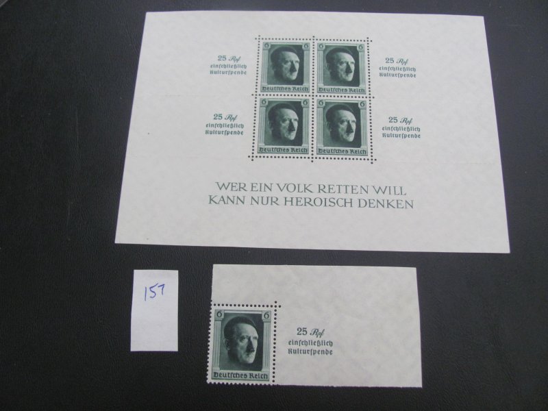 Germany 1937 MNH SC B104 SS XF 338 EUROS (157)