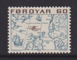 Faroe Islands  #10  MNH  1975 old map  60o