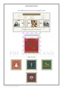 LIECHTENSTEIN 1912-2019  PDF (DIGITAL) STAMP  ALBUM PAGES  