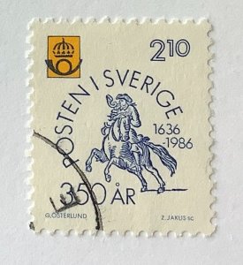 Sweden 1986 Scott 1589 used - 2.10kr,   350th Anniversary of the Post Office