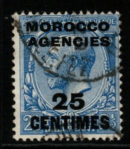 MOROCCO AGENCIES SG195 1917 25c on 2½d BLUE USED