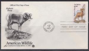 2288 American Wildlife Bighorn Sheep Unaddressed ArtCraft FDC