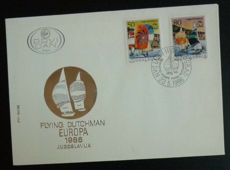 Yugoslavia Slovenia 1986 Croatia FD Cancel - FDC - Cover - Flying Dutchman T18