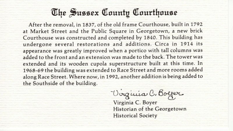COURTHOUSE, RETURN DAY, GEORGETOWN, DE 1994   FDC11117