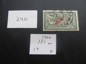 FRANCE 1926 USED SC 131 VF $17  (240) NEW COLLECTION
