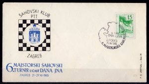 Yugoslavia 1965 SAHOVSKI CLUB PTT CHESS TOURNAMENT ZAGREB COVER