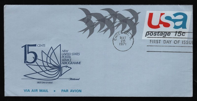 #UC44 15c Birds in Flight, Fleetwood FDC **ANY 5=FREE SHIPPING**