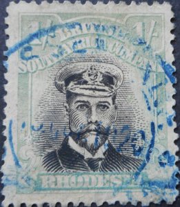 Rhodesia Admiral Die III 1/- with Essexvale in Blue (DC) postmark