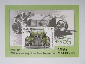 Maldives MNH S/S 1918 100th Anniversary Of Benz Automobiles 1993