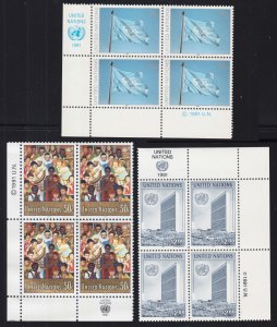 United Nations New York Scott 590-592 Mint never hinged.