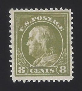 US #414 1912-14 Olive Green WMK 190 Perf 12 Mint NG VF SCV $40