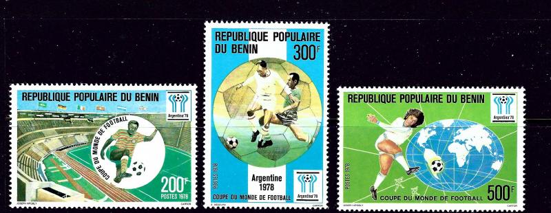 Benin 397-99 MNH 1978 Soccer