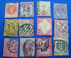 GREAT BRITAIN 1887-92  -  SCOTT # 111-122  USED -  COMPLETE SET    (Xgb5)