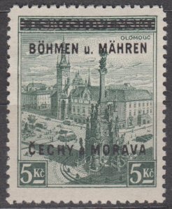 Bohemia & Moravia Scott #18 1939 MNH