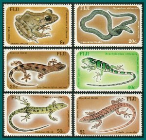 Fiji 1986 Reptiles and Amphibians, MNH  #554-559,SG741-SG746