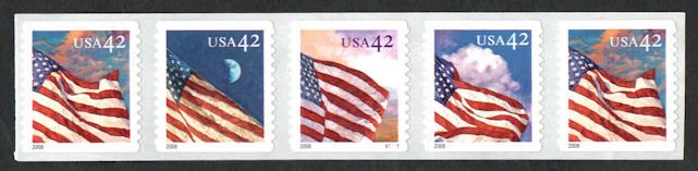 US #4244 - 47 VF NH, Plate Strip of 5, post office fresh!