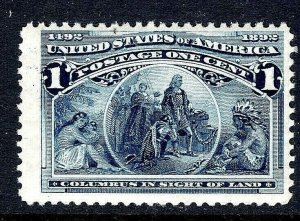 [TJ]   US #230 MNH 1893 Classic 1c 'Columbian Exposition' Stamp...Ships Free!