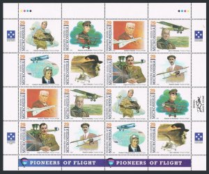 Micronesia 155 ah sheet, MNH. Michel 265-272 bogen. Pioneers of Flight, 1993.