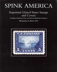 Spink: Sale # 8630  -  Important United States Stamps and...