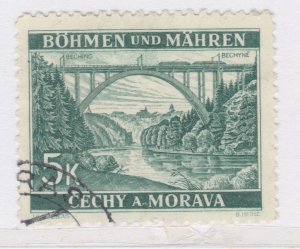 Czechoslovakia Ger. 1940 BOHEMIA & MORAVIA 5k Used A25P41F19182 Protectorate-