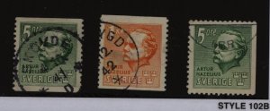 Sweden #323-325 Used Single (Complete Set)